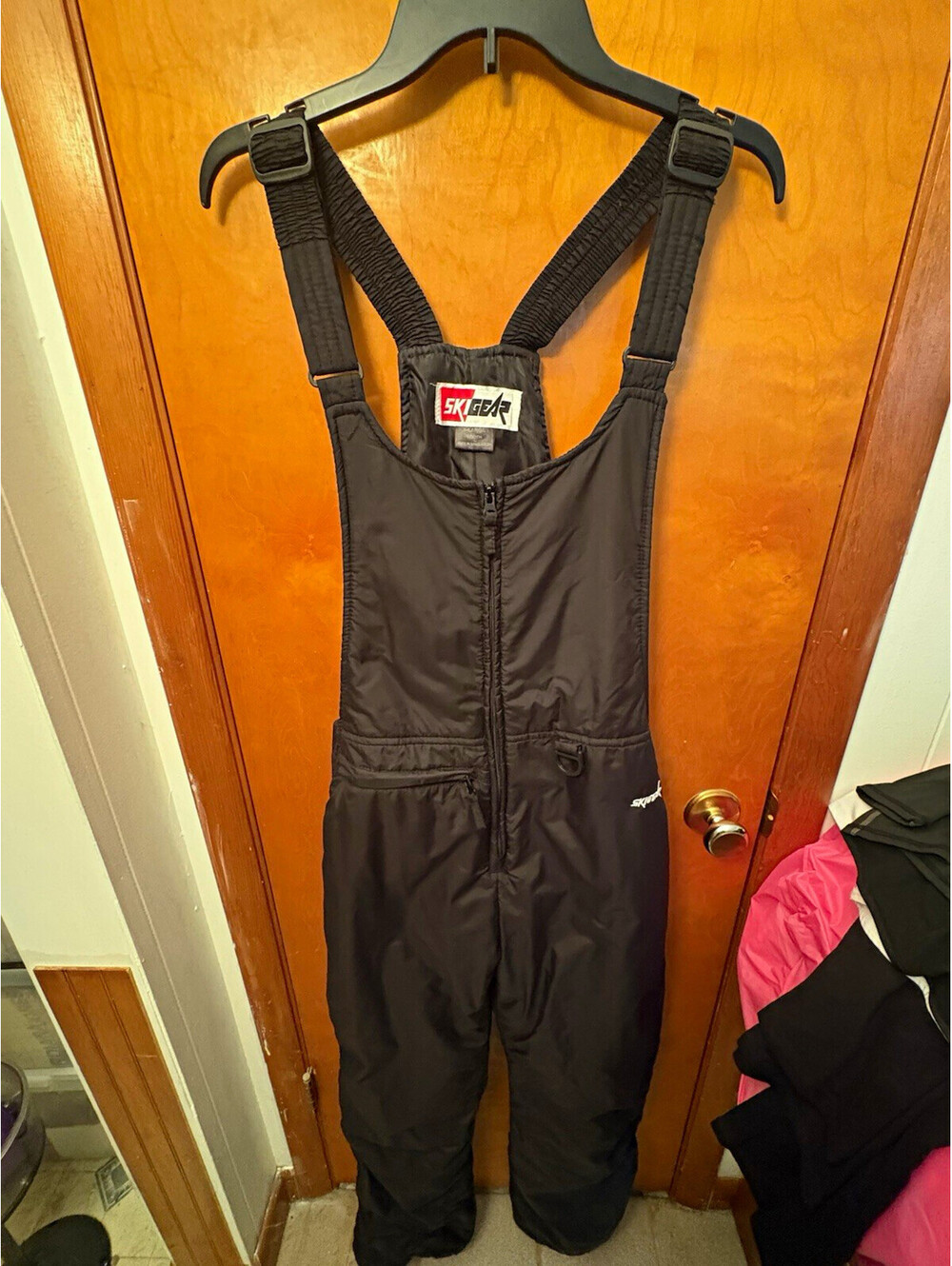 Ski Gear Youth Large Black Insulated Snow Bib Ski Pants